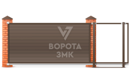 Ворота откатные Люкс Дорхан 2200×3000 ЗМК-9721