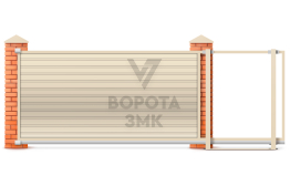 Откатные ворота 2600×1800 сэндвич ЗМК-7828