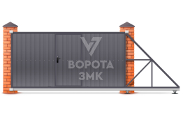 Откатные ворота 6 метров 6000×2900 ЗМК-8055