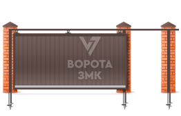 Откатные консольные ворота 2800×2000 ЗМК-7169