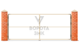 Распашные металлические ворота каркас 2500×2750 ЗМК-4993