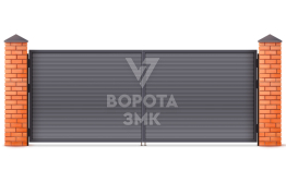 Алюминиевые распашные ворота Алютех Престиж 2250×2750 ЗМК-9693
