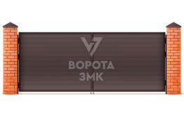 Утепленные распашные ворота из сэндвич панелей 2750×1750 ЗМК-5248