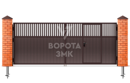 Ворота распашные двухстворчатые 1500×1750 ЗМК-4887
