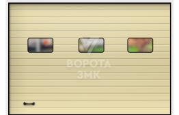 Секционные ворота 2250×2500 для навеса ЗМК-3455